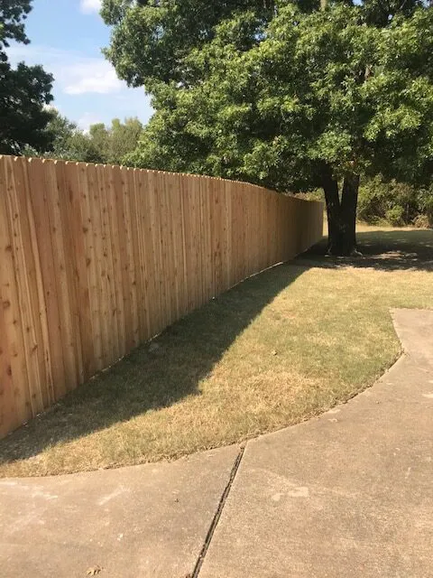 Beautiful wooden fencing installed by Banks Construction